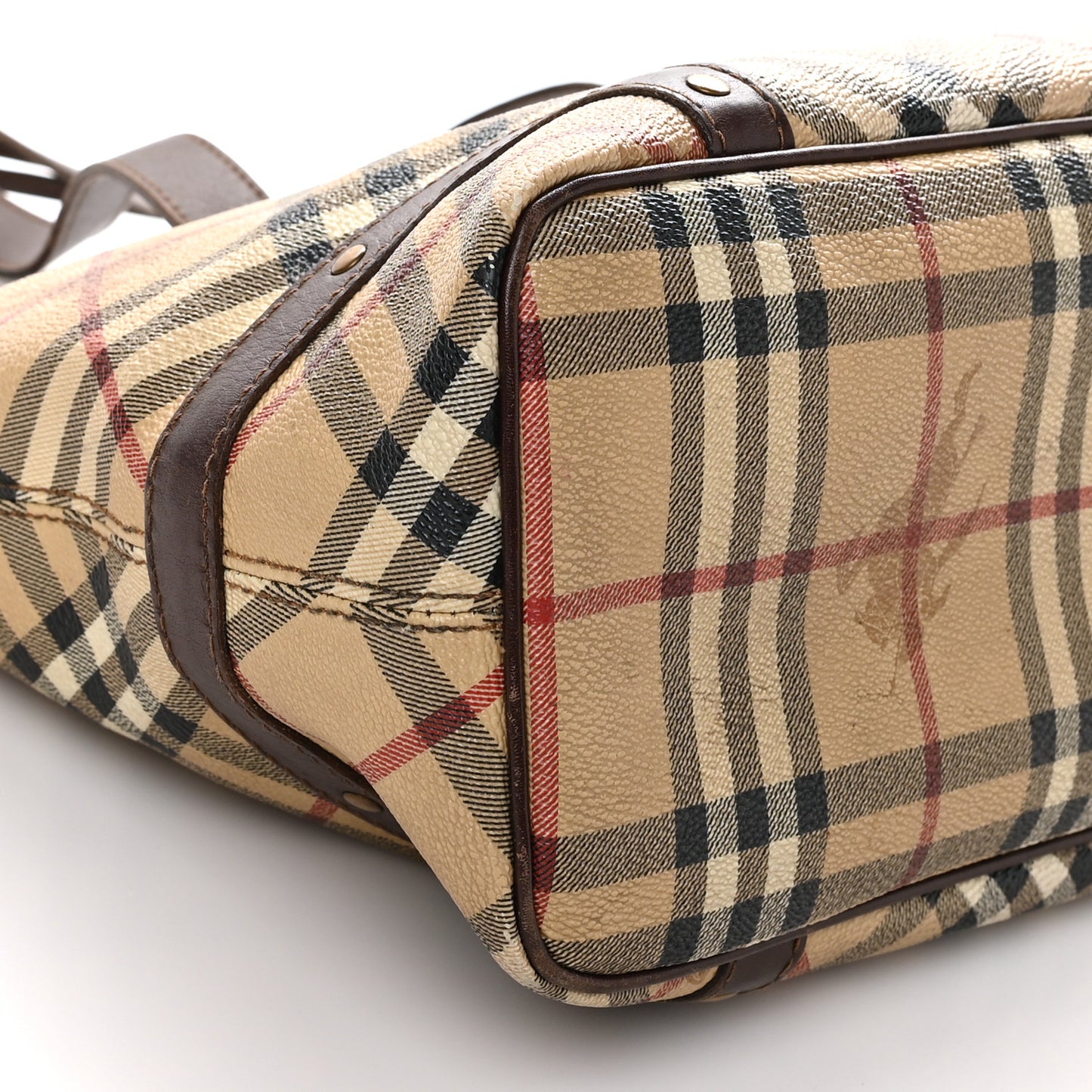 Haymarket Check Studded Tote Chocolate