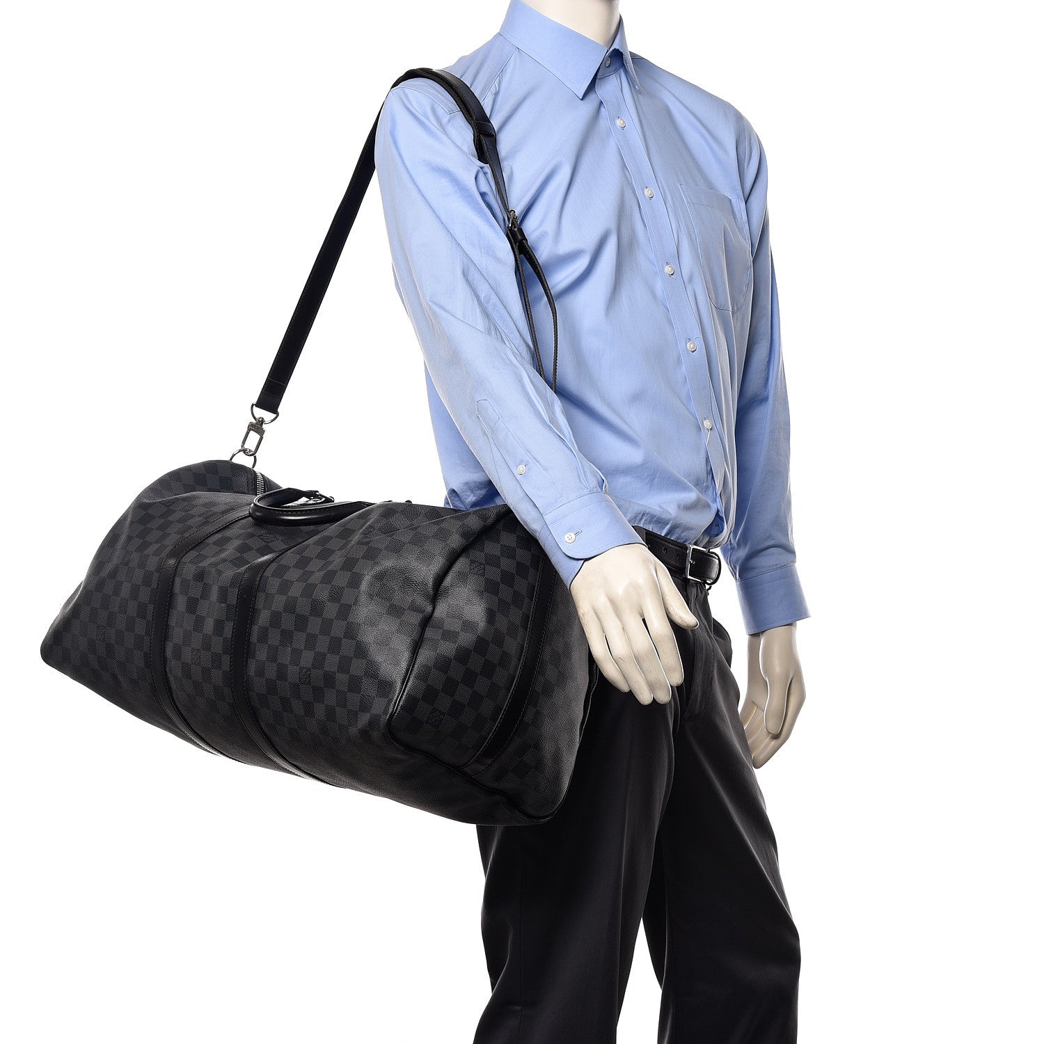 Louis Vuitton Damier Graphite Keepall Bandouliere 55 2 of 12