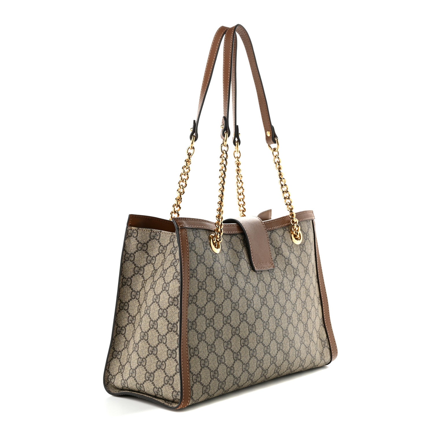 Gucci GG Supreme Monogram Medium Padlock Tote Beige Cuir 2 of 9