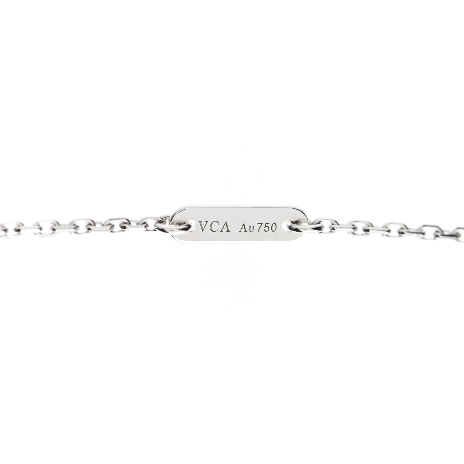 Van Cleef & Arpels 18K White Gold Diamond Sweet Alhambra Pendant Necklace 5 of 6