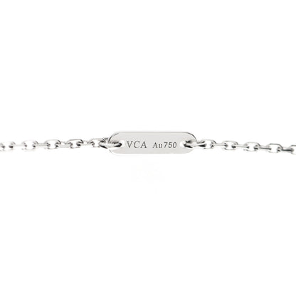 Van Cleef & Arpels 18K White Gold Diamond Sweet Alhambra Pendant Necklace 5 of 6