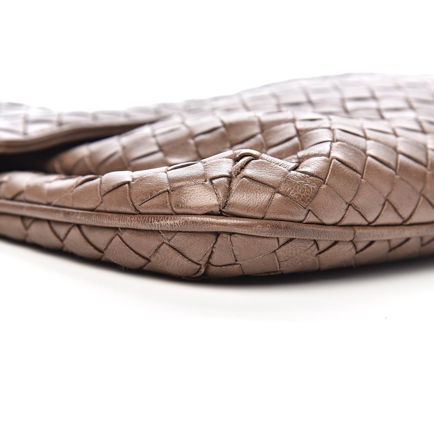 Bottega Veneta Nappa Intrecciato Flap Clutch Brown Taupe 7 of 8