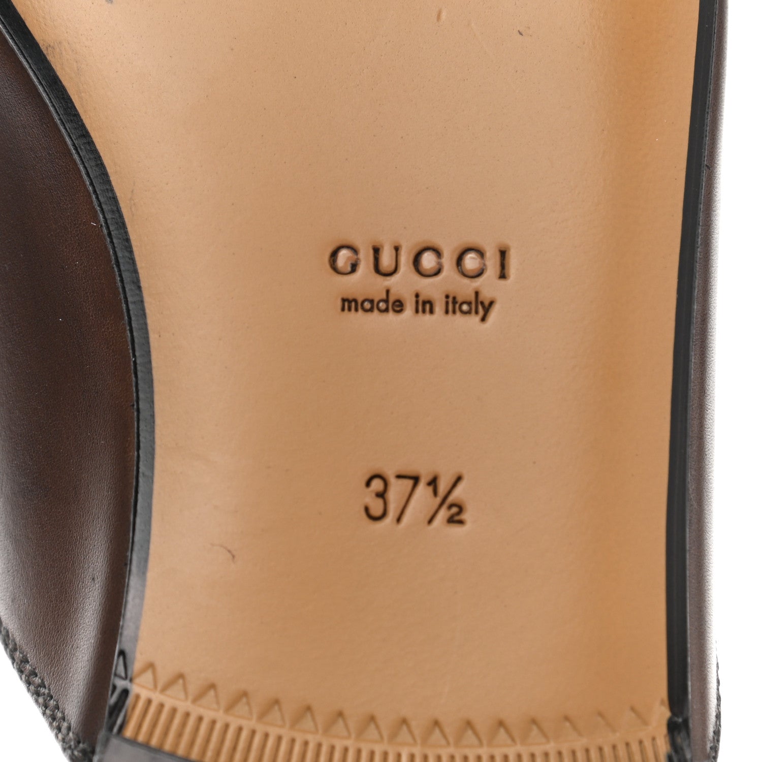 Gucci Calfskin Womens Princetown Slippers 37.5 Brown 8 of 10
