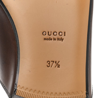 Gucci Calfskin Womens Princetown Slippers 37.5 Brown 8 of 10