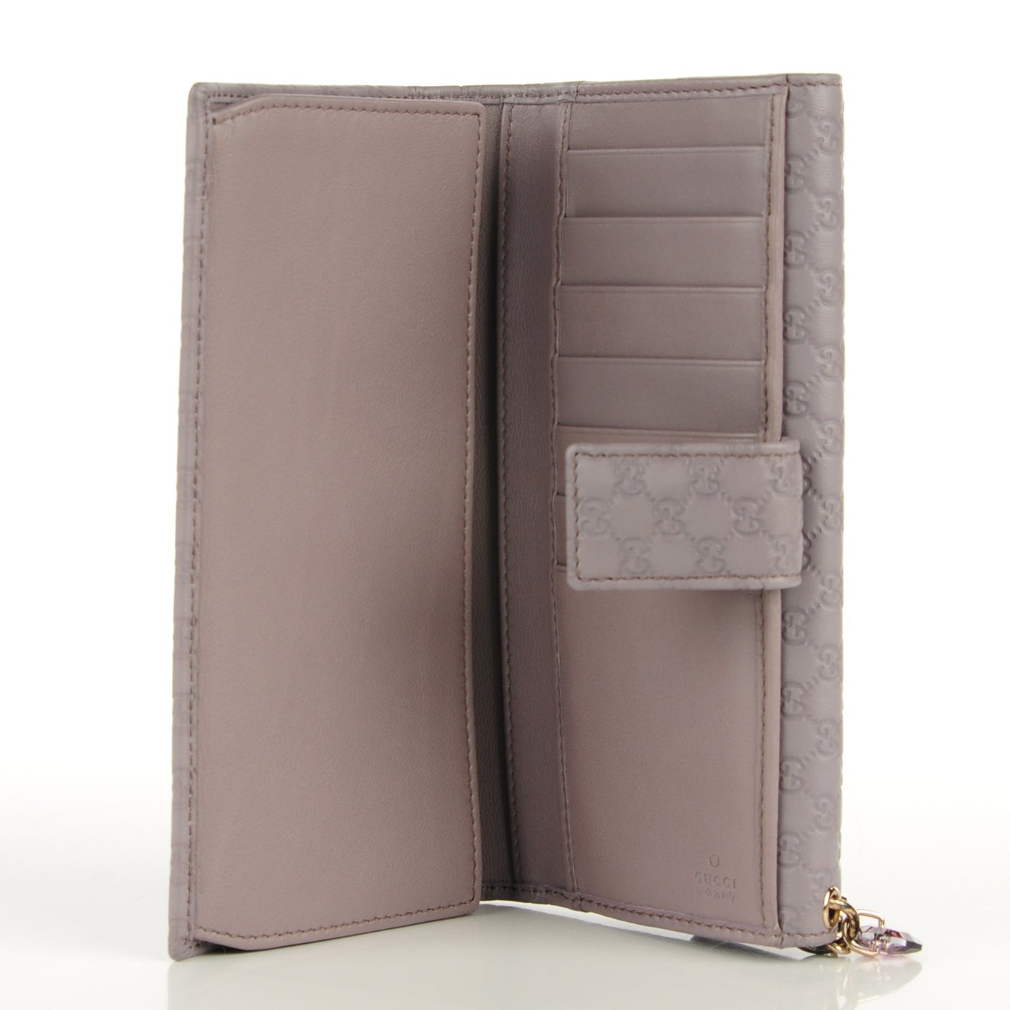 Patent Microguccissima Continental Wallet Lavender
