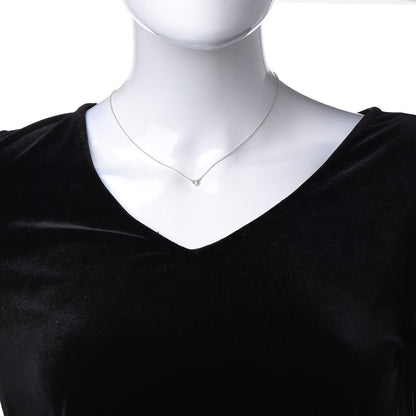 Tiffany Sterling Silver Diamond .10ct Elsa Peretti Diamonds by the Yard Pendant Necklace 2 of 6
