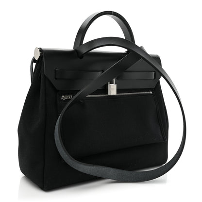 Hermes Military Toile Vache Hunter Herbag Zip PM 31 Black 4 of 11
