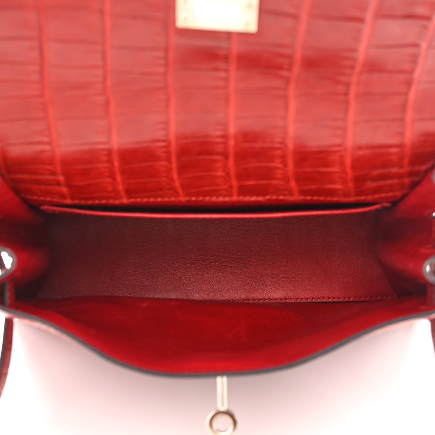 Hermes Matte Alligator Kelly Danse Belt Bag Braise 5 of 10