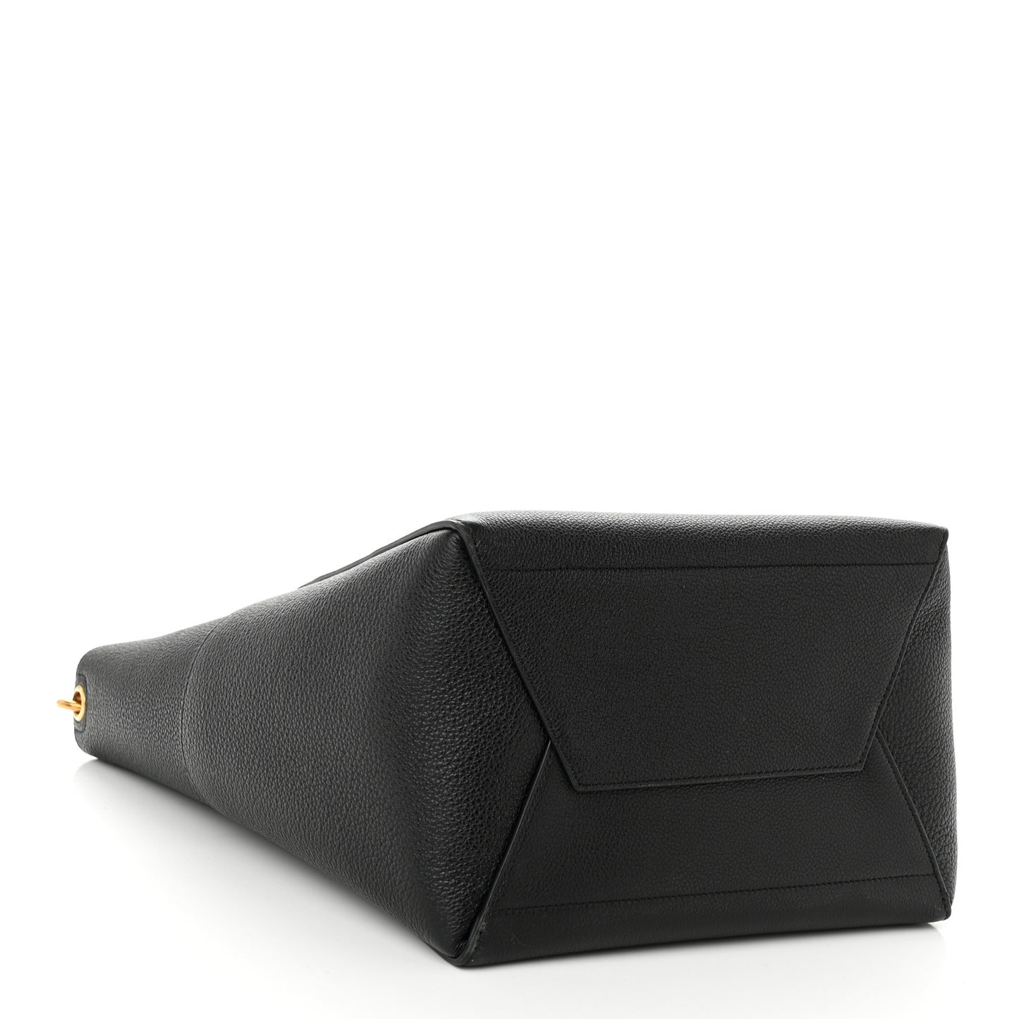 Soft Grained Calfskin Sangle Bucket Bag Black