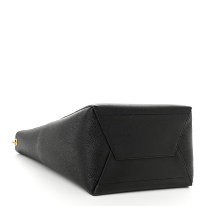 Celine Soft Grained Calfskin Sangle Bucket Bag Black 4 of 9