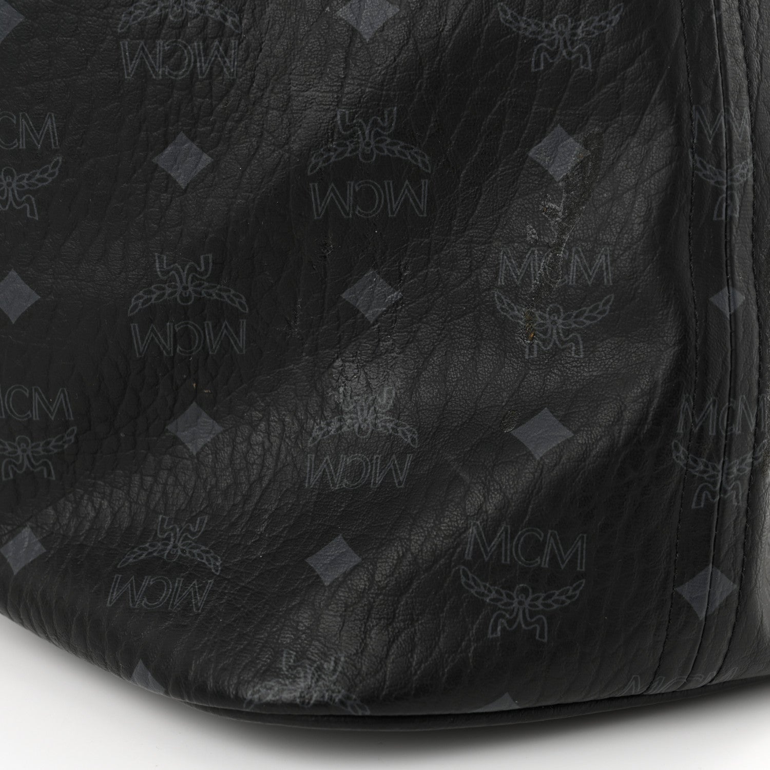 MCM Visetos Large Liz Reversible Shopper Tote Black 19 of 26