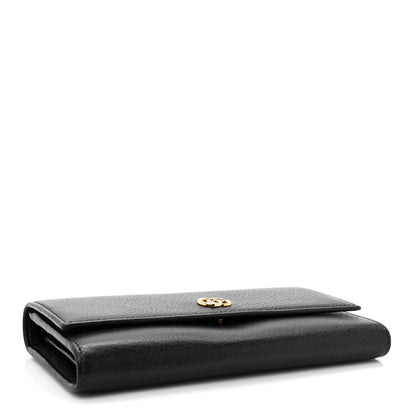 Gucci Dollar Calfskin GG Marmont Continental Wallet Black 4 of 12