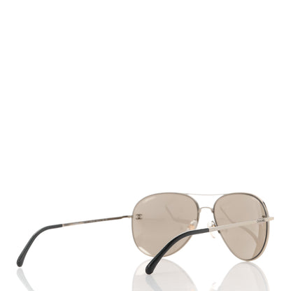Chanel Aviator CC Sunglasses 4189-T-Q Gold 4 of 8