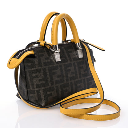 Fendi X FRGMT X POKEMON Glazed Fabric FF Pokemon Mini By The Way Top Handle Tobacco Moro Giallo Mimosa 3 of 10
