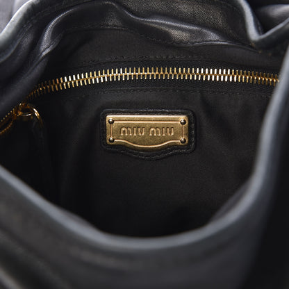 Miu Miu Nappa Matelasse Coffer Hobo Black 6 of 9