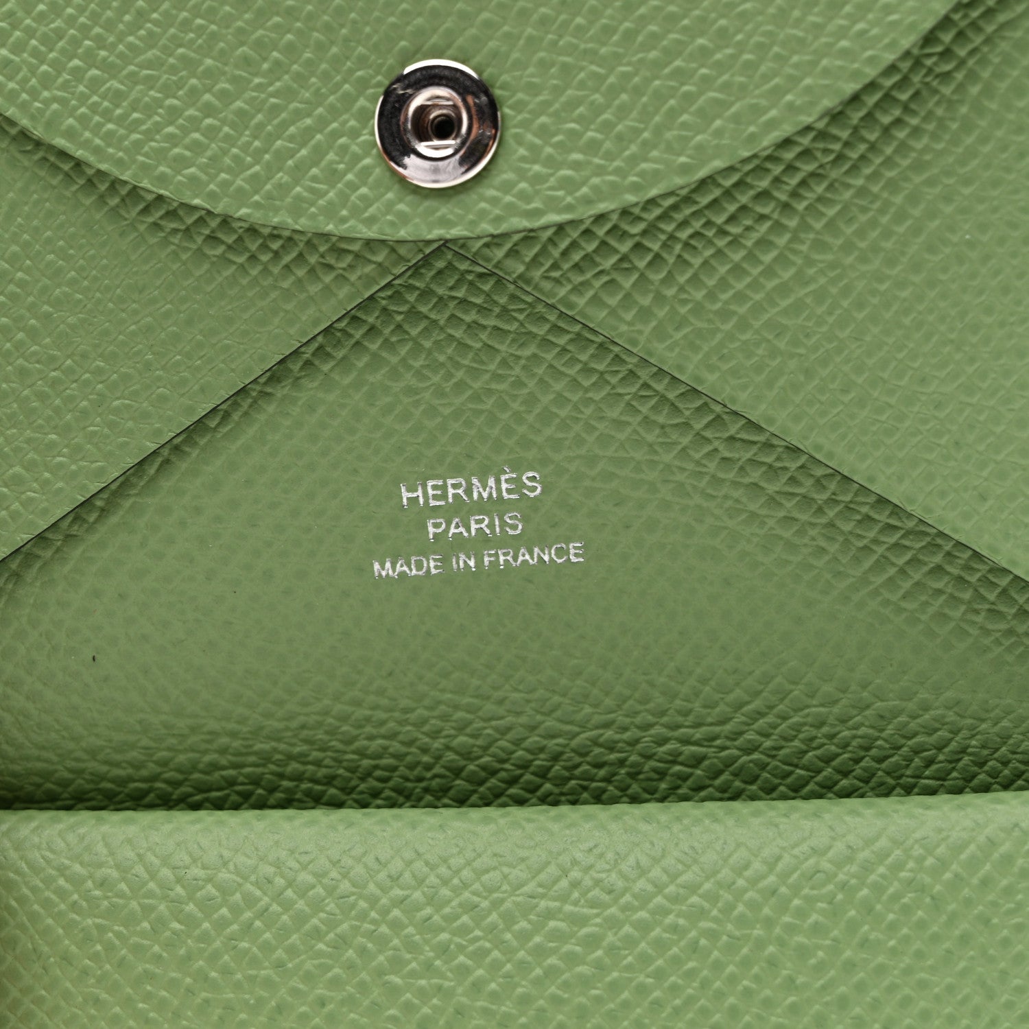 Hermes Epsom Calvi Duo Card Case Vert Criquet 6 of 7