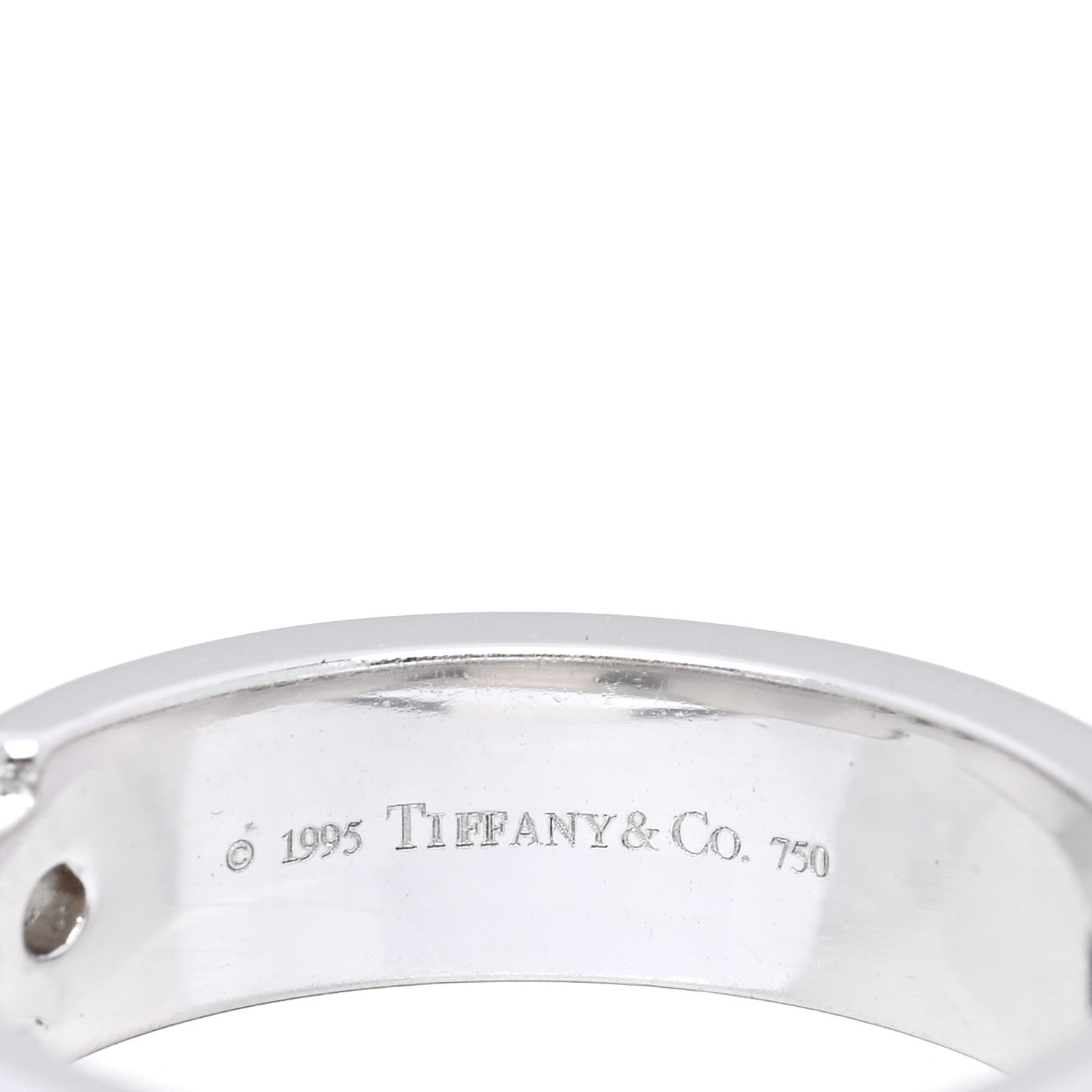 Tiffany 18K White Gold Diamond Atlas Ring 52 6 4 of 5