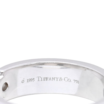 Tiffany 18K White Gold Diamond Atlas Ring 52 6 4 of 5