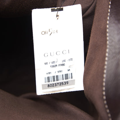 Gucci Calfskin Medium Britt Bag Dark Brown 9 of 10