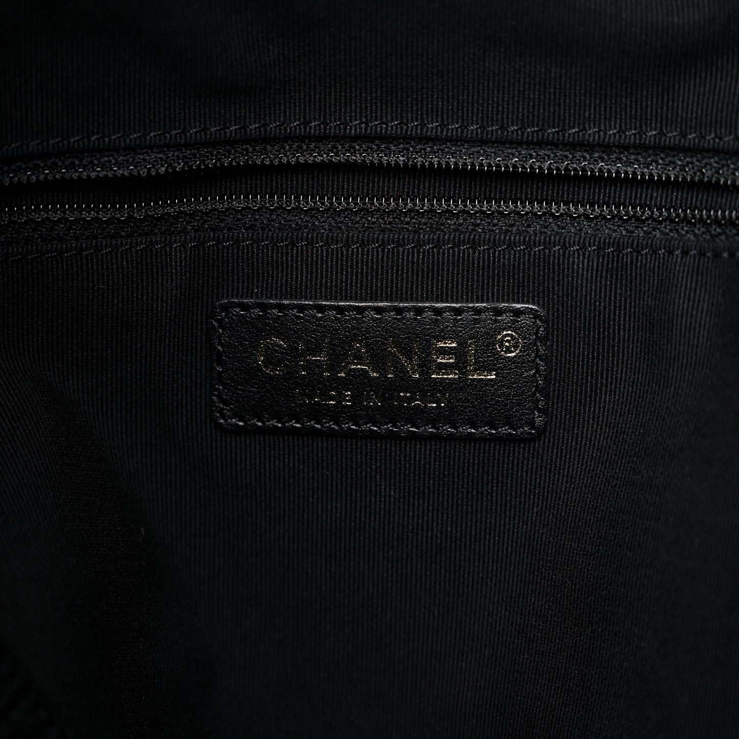Calfskin Quilted Drawstring Tote Black