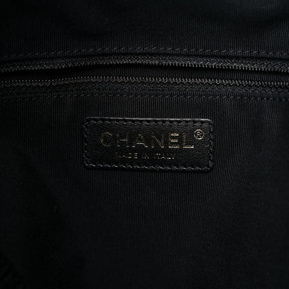 Chanel Calfskin Quilted Drawstring Tote Black 6 of 10