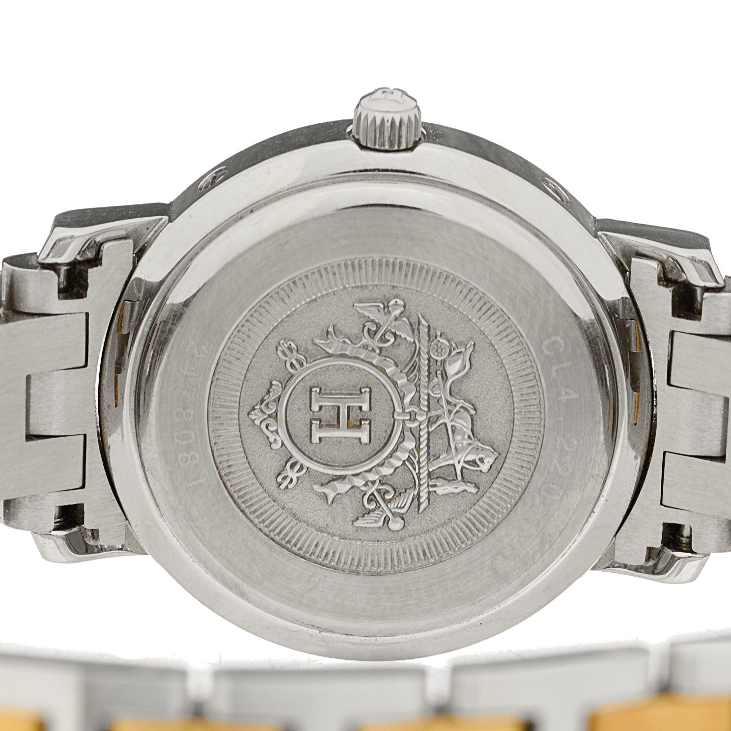 Hermes Stainless Steel 24mm Clipper Quartz Watch Gold 4 of 4