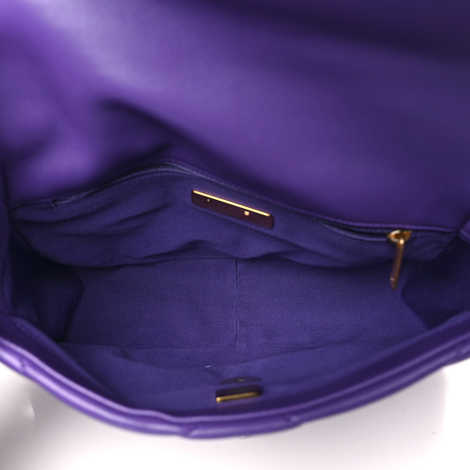 Chanel Lambskin Quilted Medium Chanel 19 Flap Purple 5 of 10