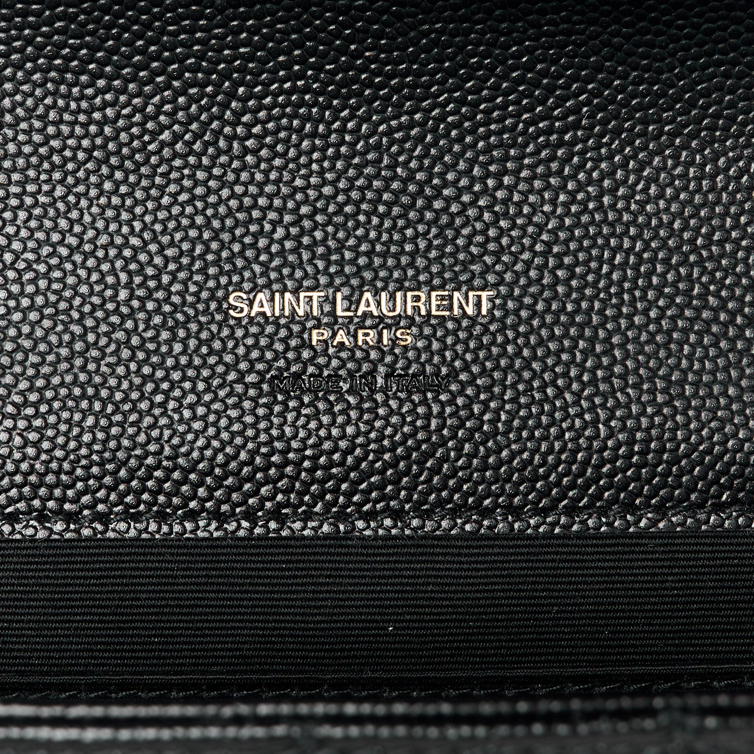 Saint Laurent Grain De Poudre Textured Mixed Matelasse Triquilt Monogram Clutch Black 6 of 10