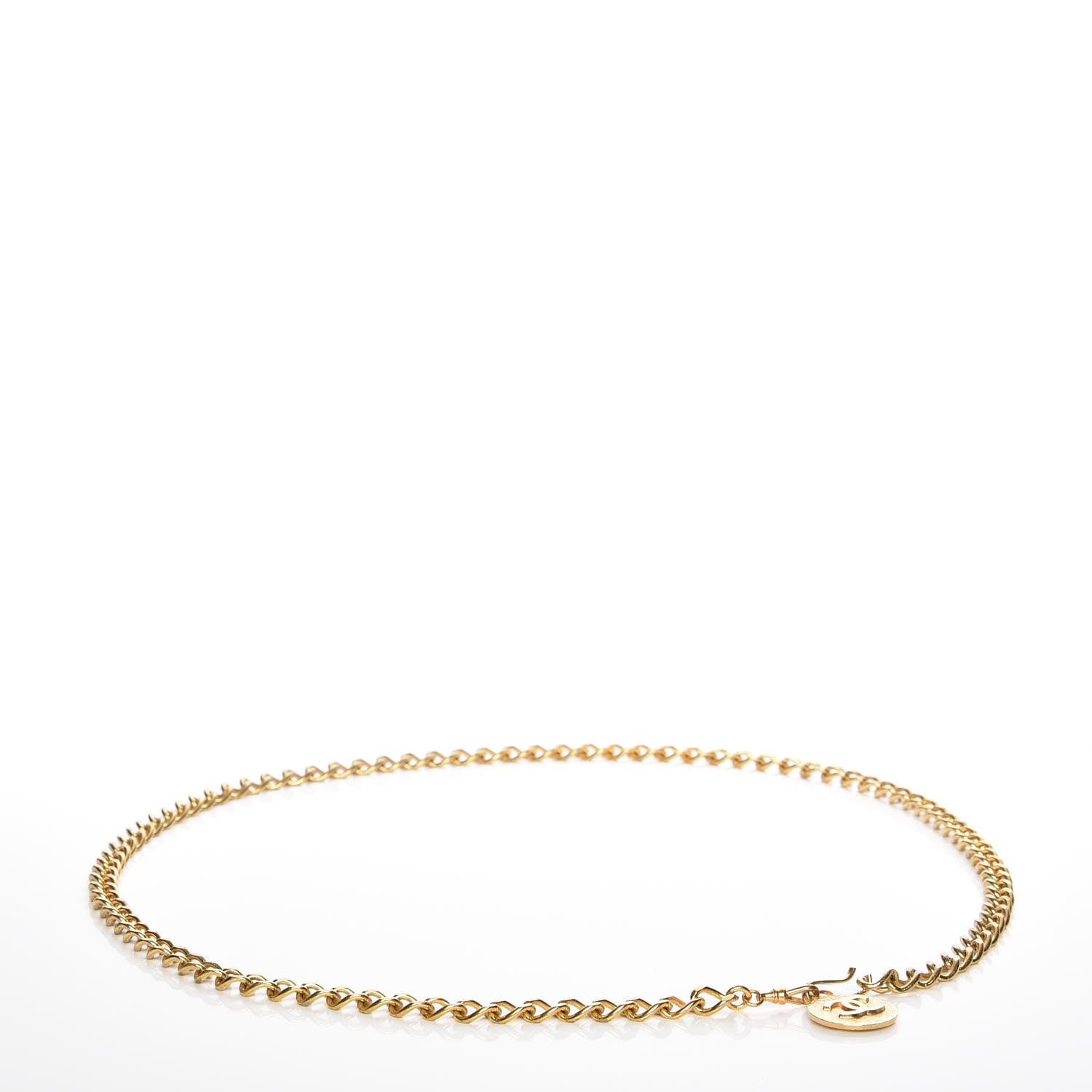 Chanel Metal Chain CC Medallion Belt Gold 1 of 6