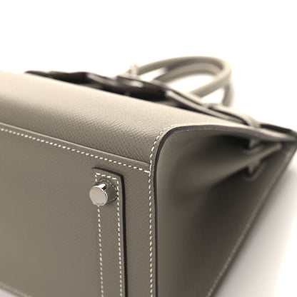 Hermes Epsom Horseshoe Birkin Sellier 25 Gris Asphalte Gris Perle 10 of 13