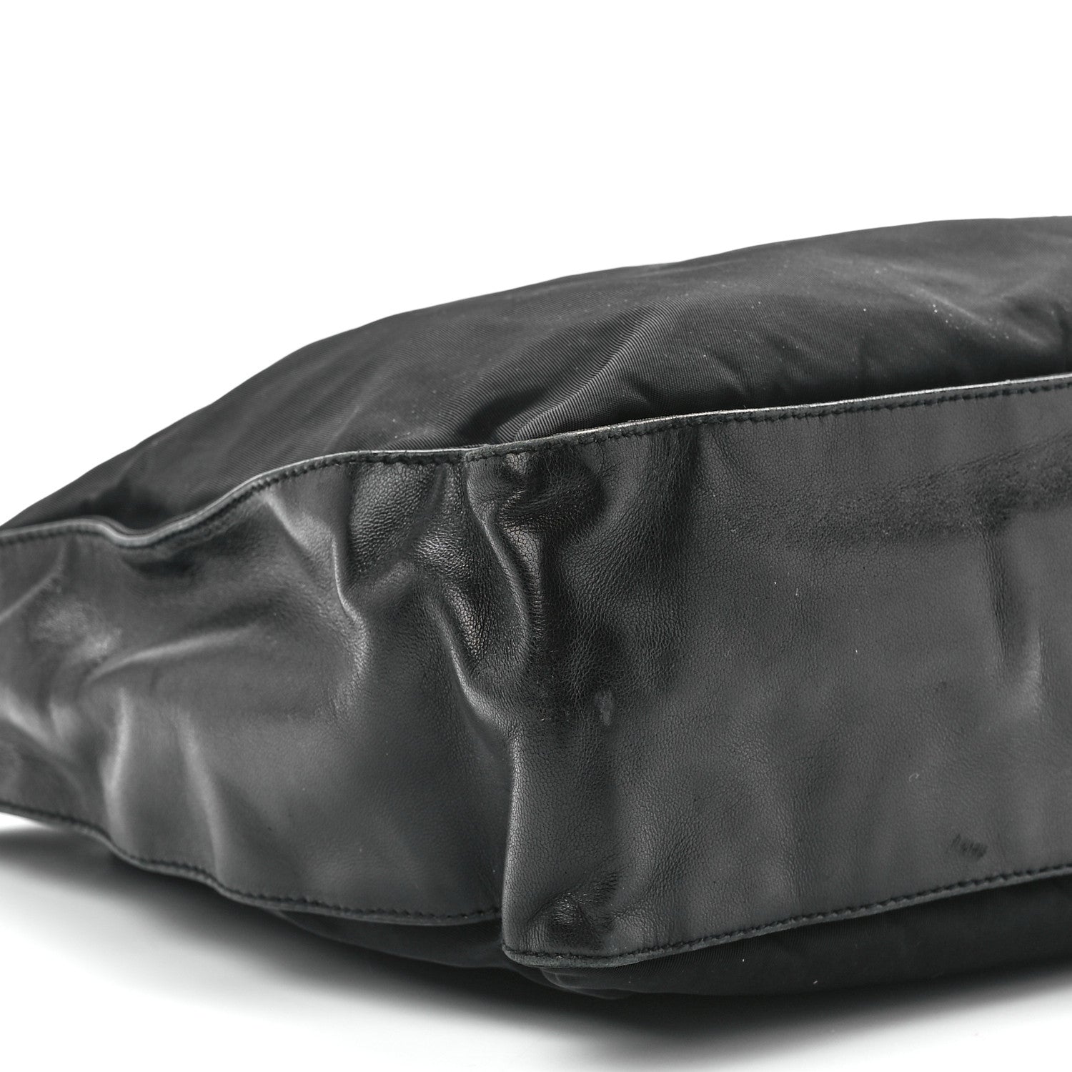 Prada Nylon Calfskin Tote Black 9 of 10