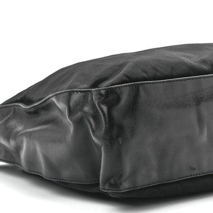 Prada Nylon Calfskin Tote Black 9 of 10