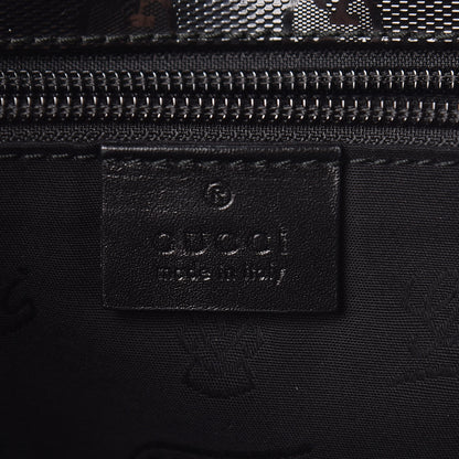Gucci Imprime Monogram Medium Double Buckle Flap Messenger Bag Black 6 of 10