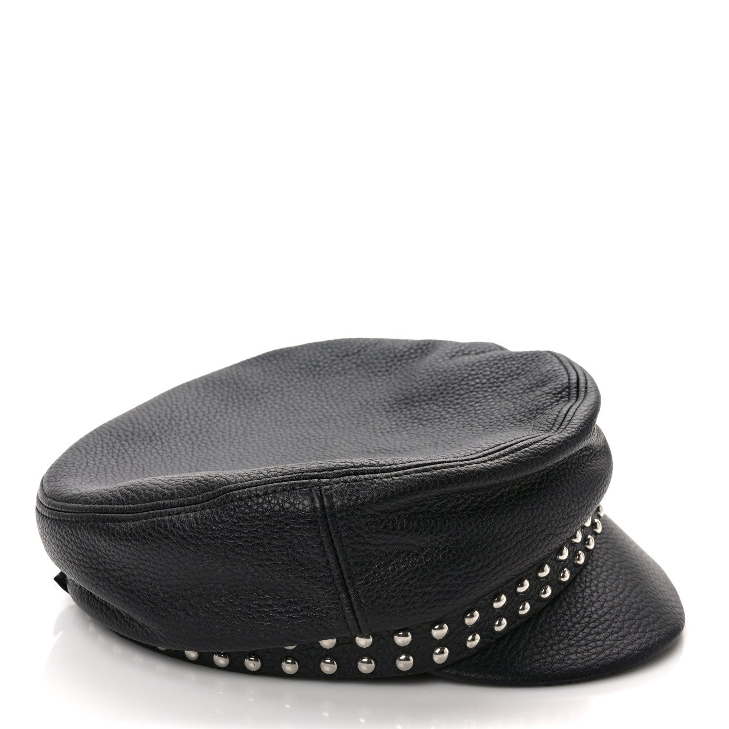 Gucci Calfskin Studded Cellarius Hat M Black 5 of 8