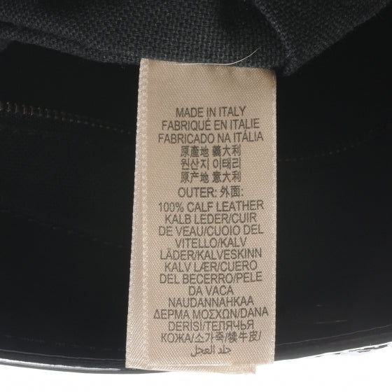 Patent Check Embossed Tote Black