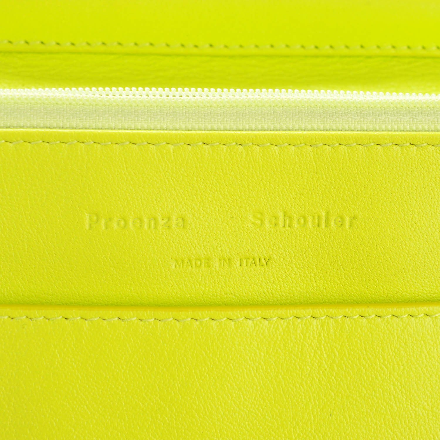 Proenza Schouler Lambskin PS1 Large Chain Wallet Citron 6 of 6
