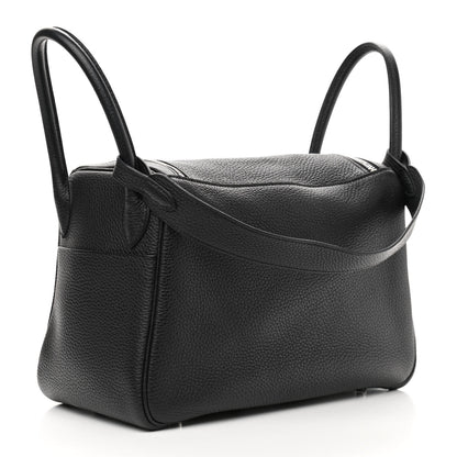 Hermes Taurillon Clemence Lindy 30 Black 3 of 11