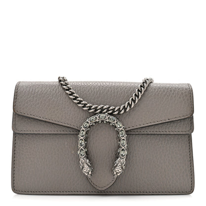 Gucci Dollar Calfskin Crystal Super Mini Dionysus Shoulder Bag Dusty Grey Black Diamond 1 of 14