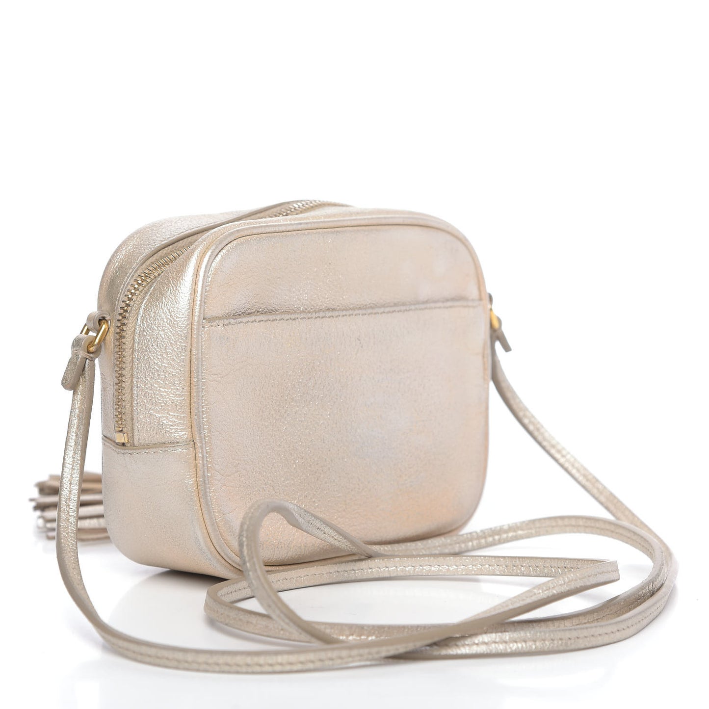 Metallic Calfskin Monogram Blogger Bag Gold