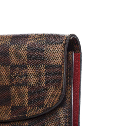 Louis Vuitton Damier Ebene Emilie Wallet Red 9 of 10