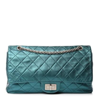 Chanel Metallic Calfskin Quilted 2.55 Reissue 227 Flap Turquoise 1 of 15