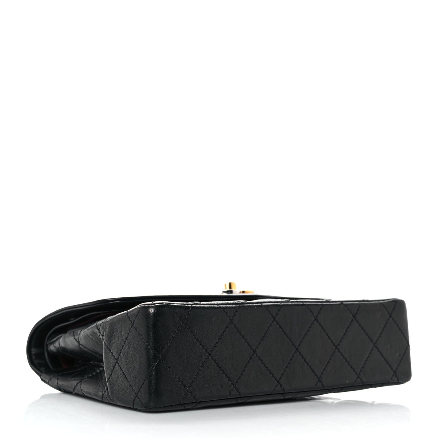 Lambskin Quilted Small Single Flap Black