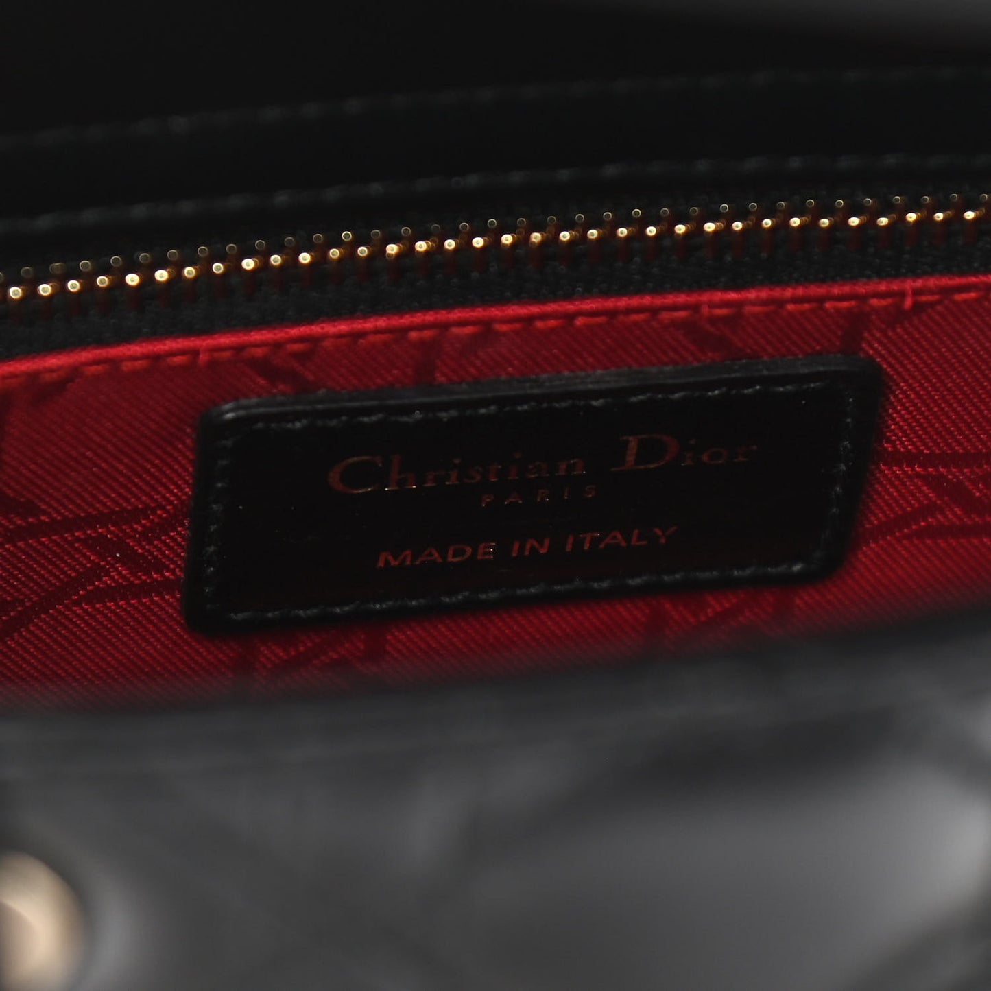 Lambskin Cannage Small Lucky Badges My Lady Dior Black