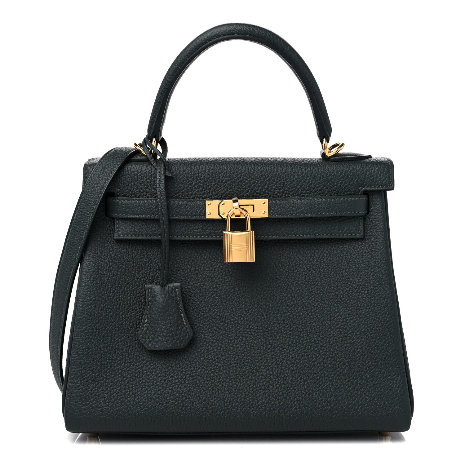 Hermes Togo Kelly Retourne 25 Vert Fonce 1 of 11