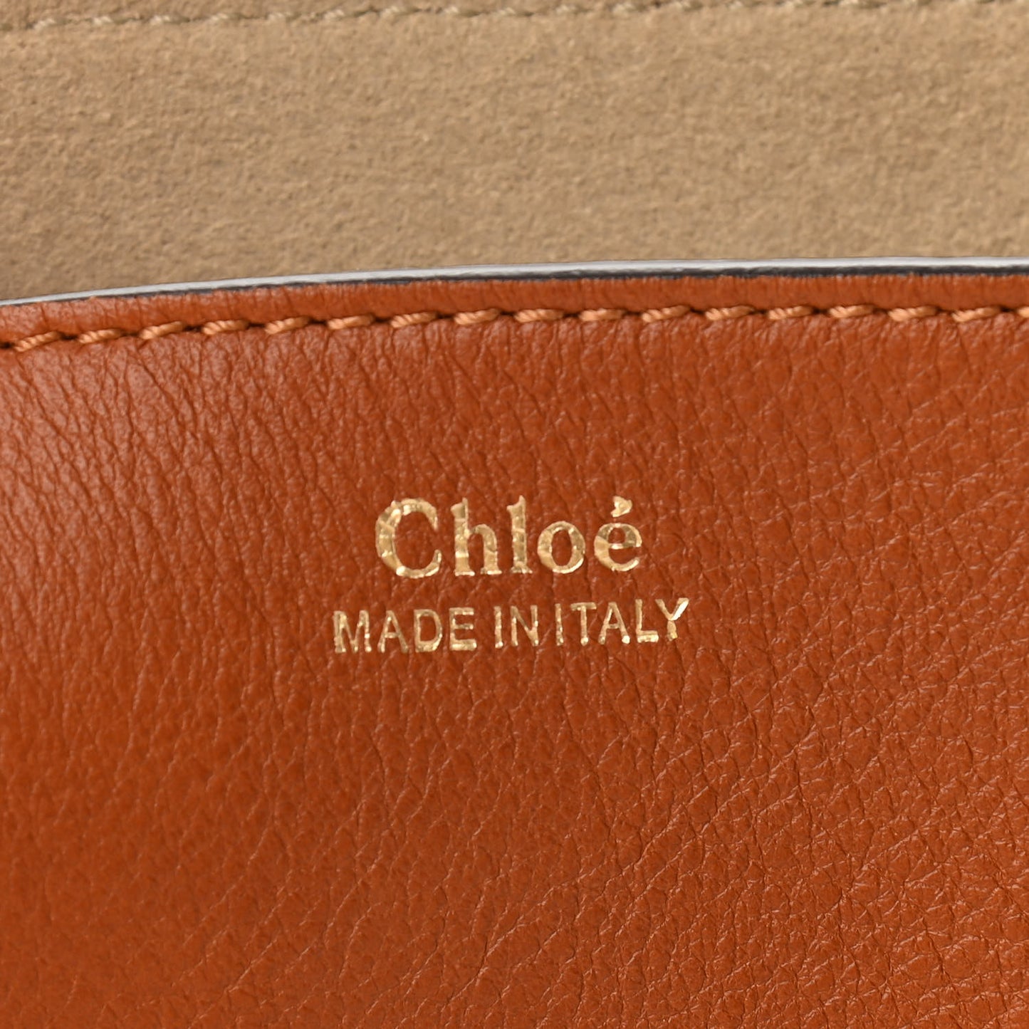 Calfskin Perforated Drew Shoulder Bag Caramel
