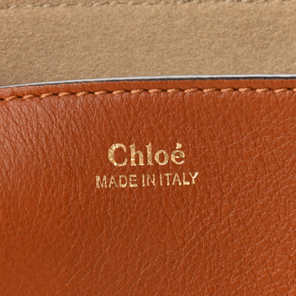 Chloe Calfskin Perforated Drew Shoulder Bag Caramel 5 of 8