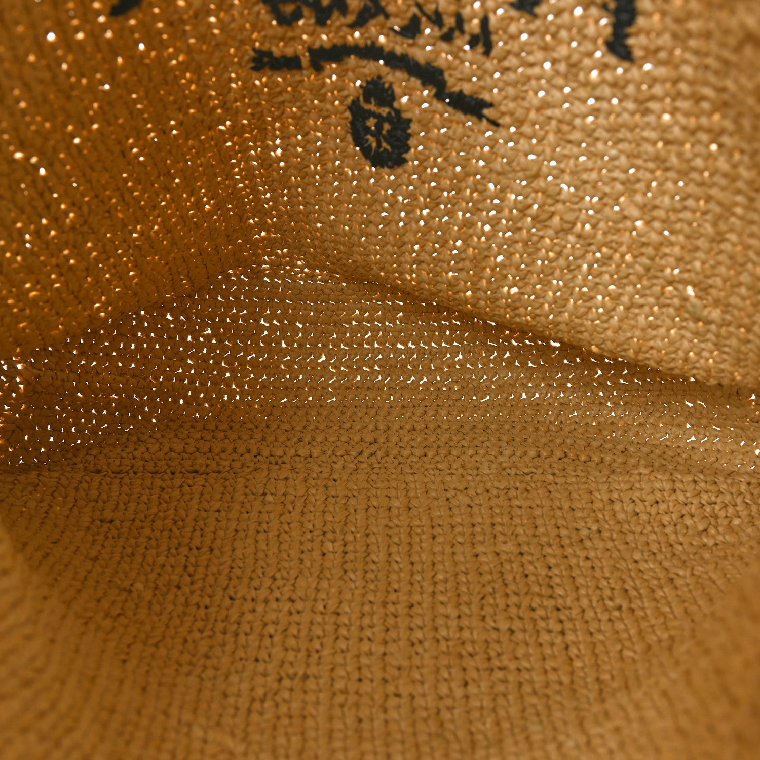 Prada Yarn Raffia Effect Crochet Embroidered Logo Tote Naturale 5 of 9