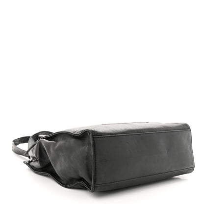 Chanel Lambskin CC Stitched Logo Tote Black 4 of 12