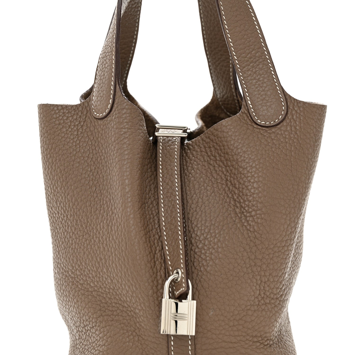 Hermes Taurillon Clemence Picotin Lock 18 PM Etoupe 6 of 13