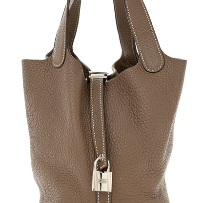 Hermes Taurillon Clemence Picotin Lock 18 PM Etoupe 6 of 13